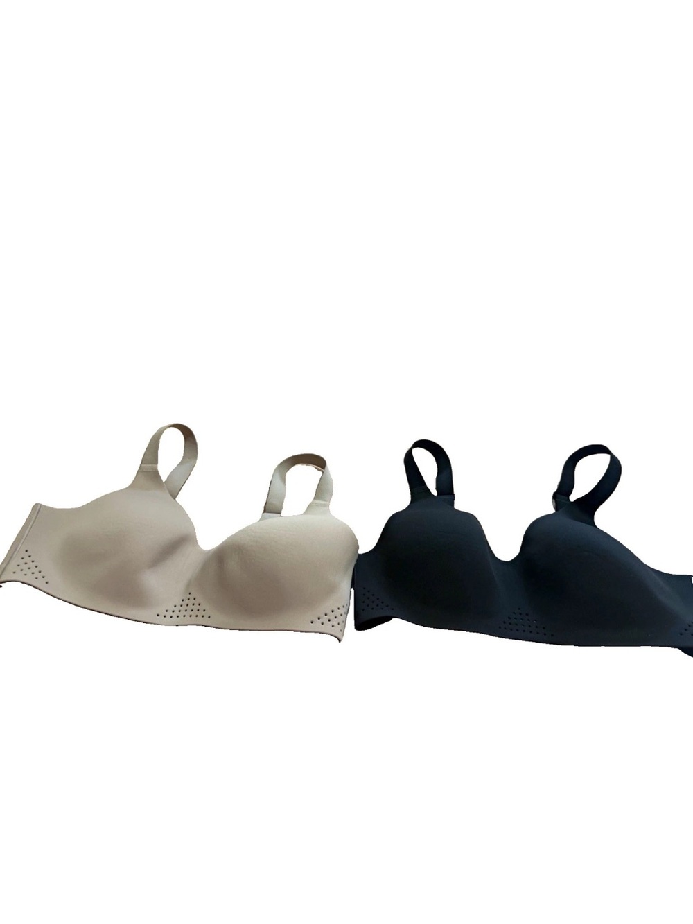 Victoria Secret VSX Women’s 2 Pairs of Body Lined Corps Bras! Black/Biege XL